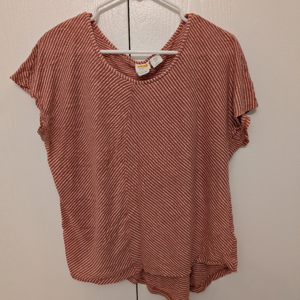 C&C California Women's Asymmetrical Linen Top